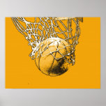 Poster de basquete motivacional de pop Art<br><div class="desc">Eu Adoro Este Jogo. Esportes populares - Imagem de bola de basquete.</div>