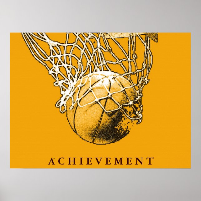 Poster de basquetebol de pop art Motivation (Frente)