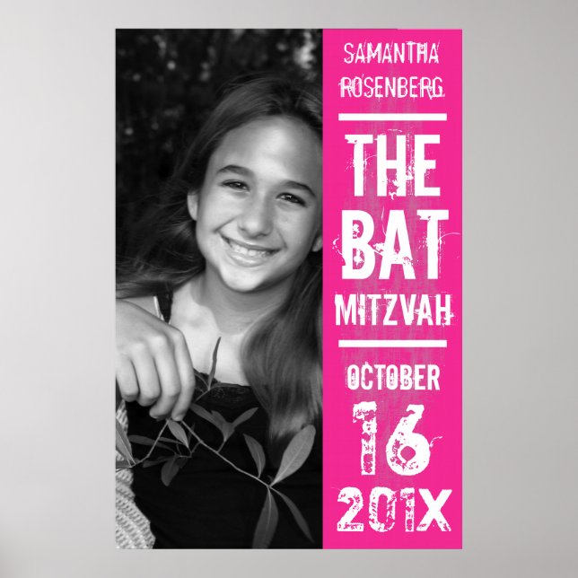 Poster de Bat Mitzvah, Banda de  rochosa (Frente)
