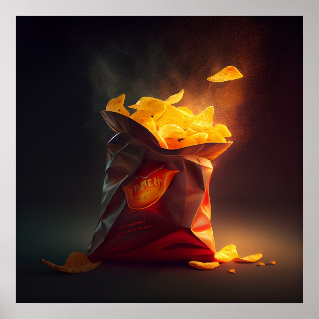 Poster de batatas fritas (Frente)