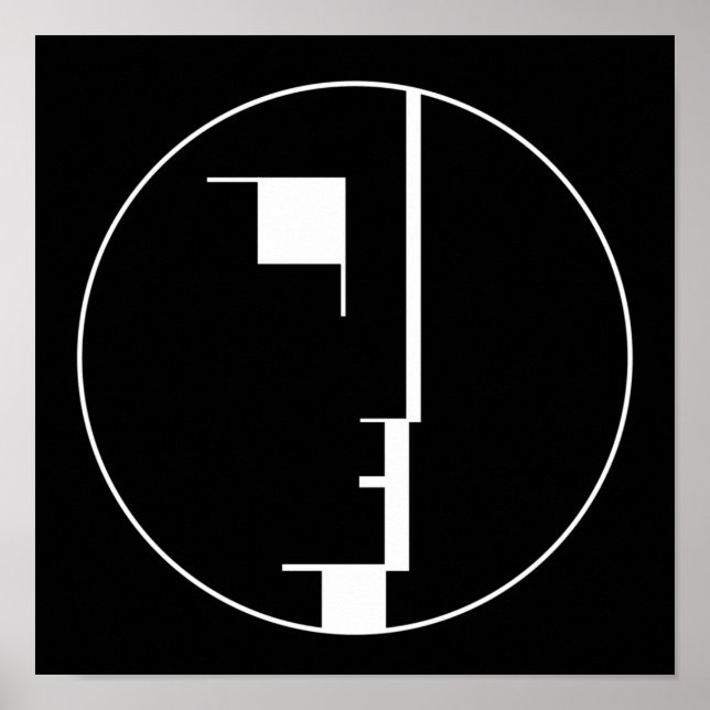 Poster de Bauhaus, rosto de emblema (Frente)
