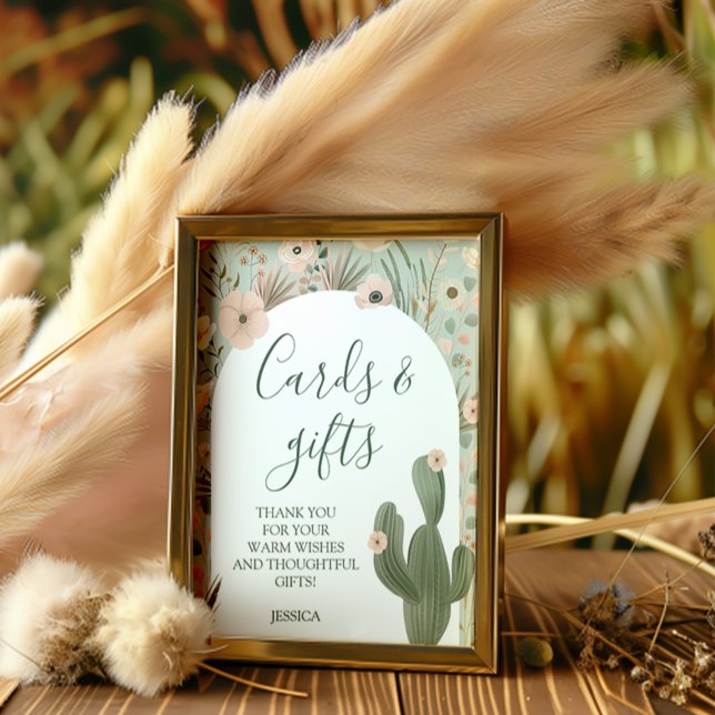 Poster De Bebê Chic Desert (This chic design text is fully customisable to deliver your message! )