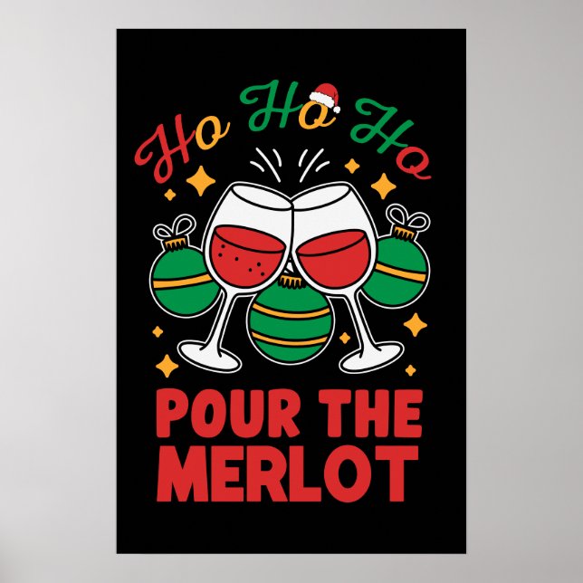 Poster de bebendo de vinho engraçado (Frente)