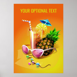 Poster de bebida tropical personalizada