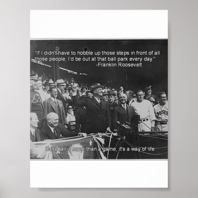 Poster de beisebol Franklin Roosevelt (Frente)
