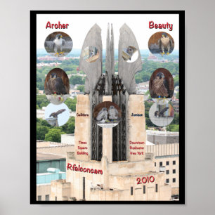 poster de Bela e Archer 8x10 2019 na Times Square