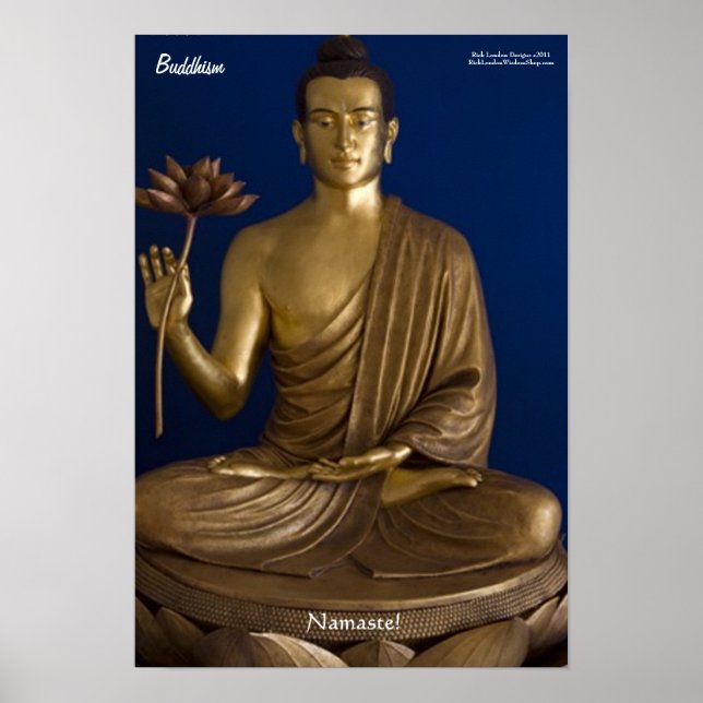 Poster de Belas Artes do Budismo "Namaste" (Frente)