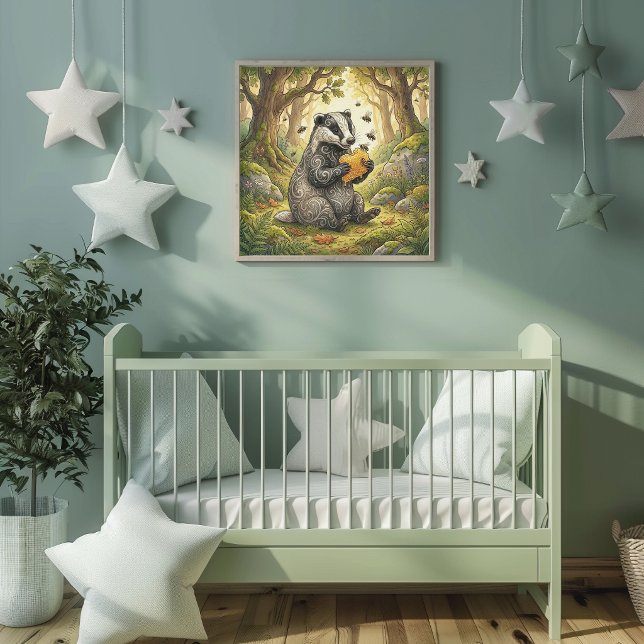 Poster de Berçário Animais da Floresta de Texugo F (Criador carregado)
