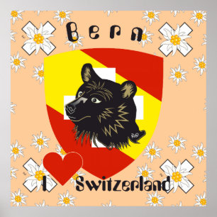 Pôster De Berna, De Berna, Berna, Bärn, Suíça, Suisse,