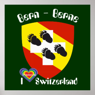 Pôster De Berna, De Berna, Berna, Bärn, Suíça, Suisse,