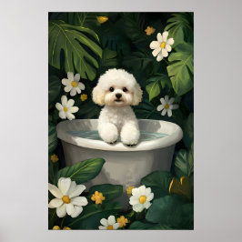 Pôster de Bichon Frise na Banheira, Pôster Diverti