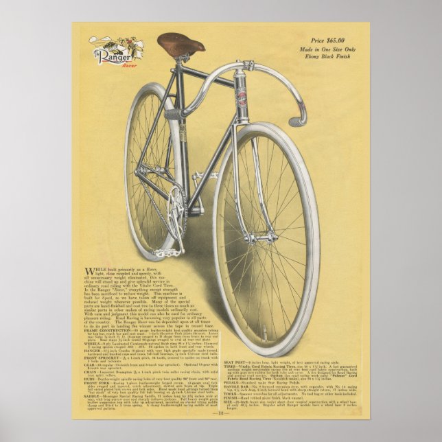 poster de Bicicleta de Bicicleta de Ranger 1923 (Frente)