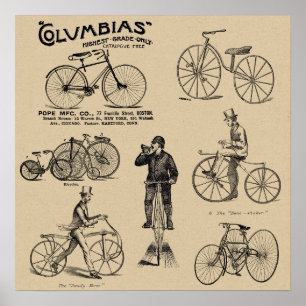 Poster de bicicleta de bicicleta de Vintage