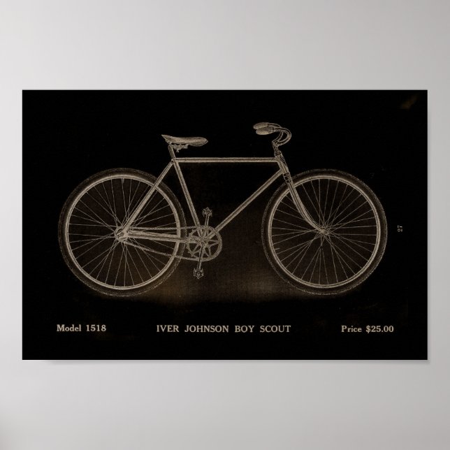 poster de Bicicleta de Escoteiro de 1915 (Frente)