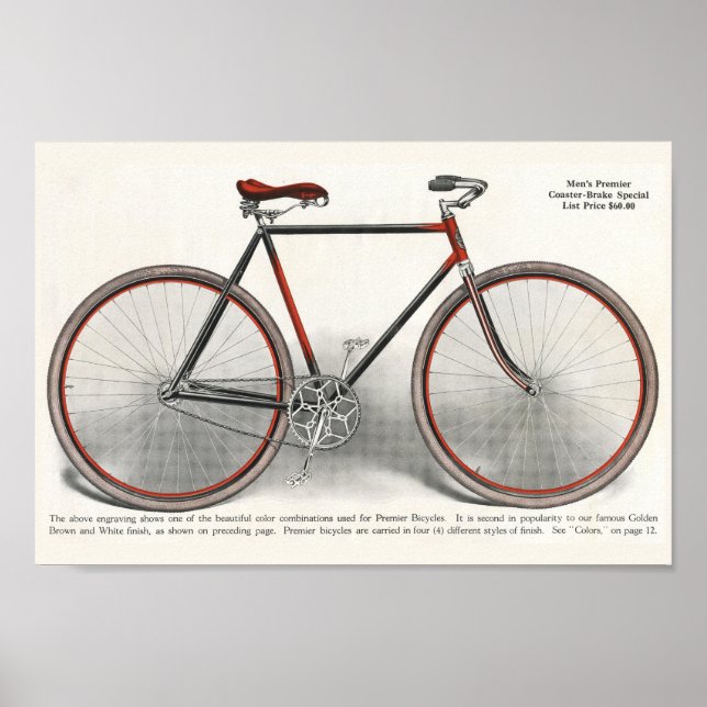 poster de Bicicleta e Arte Premier Masculina de 19 (Frente)