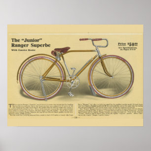 Poster De Bicicleta E Arte Vintage Ranger 1918
