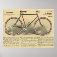 poster de Bicicleta E Arte Vintage Ranger 1918