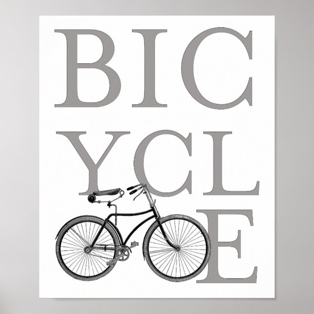 Poster de Bicicleta Retro (Frente)