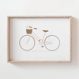 Poster de Bike Vintage Rosa