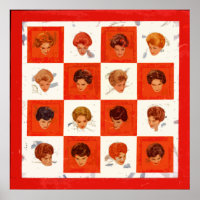 Poster de Bingo de Cor do Cabelo