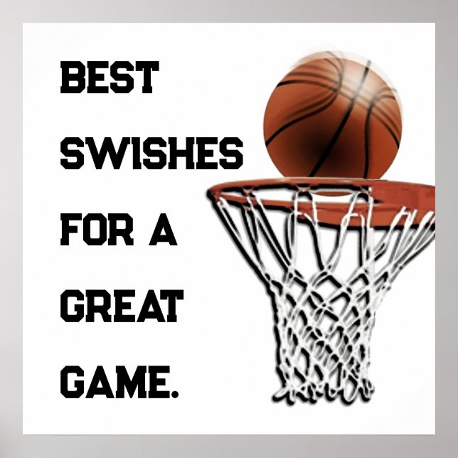 Poster de Boa Sorte de Basquete (Frente)