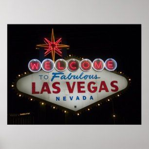 Pôster Dê boas-vindas a Las Vegas fabuloso Nevada ao
