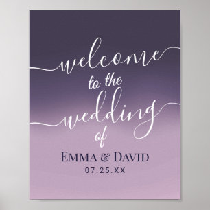 Poster de Boas-vindas ao Casamento Elegante de Bóv