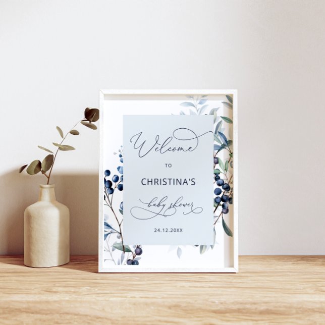 Poster de Boas-vindas ao Chá de fraldas Berry Swee (Criador carregado)