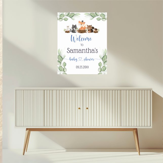 Poster de Boas-Vindas ao Chá de fraldas de Animais (Criador carregado)