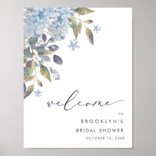 Poster de Boas-vindas ao Chá de panela Hydrangeas
