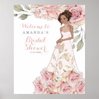 Poster de Boas-vindas ao Chá de panela Rosa Rosa R
