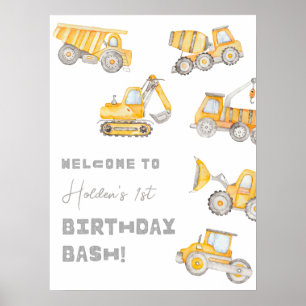 Poster de Boas-vindas de Aniversário de Construção