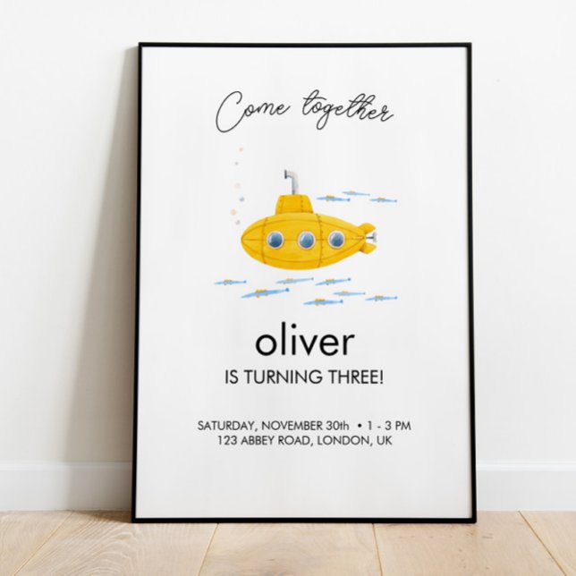 Poster de Boas-vindas do Aniversário de criança Su (Criador carregado)