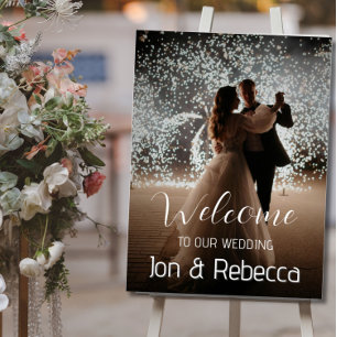 Poster de Boas-vindas do Casamento de Fotografias