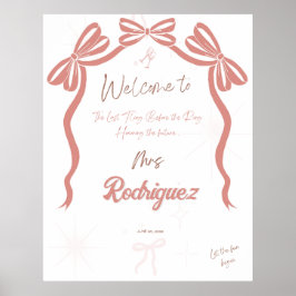 Poster de boas-vindas do Chá de panela Pinky