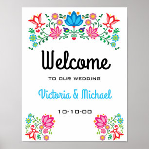 Poster de Boas-vindas do Fiesta Floral Mexicano