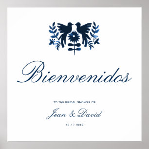 Poster de Boas-vindas do México Otomi - Marinho