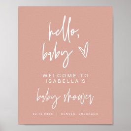 POSTER de Boho Chá de boas-vindas do Blush Boho