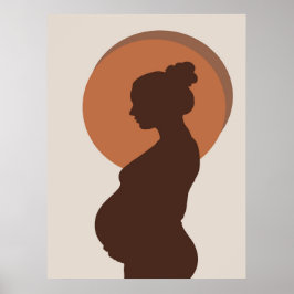 Poster de Boho Minimalista de Gravidez