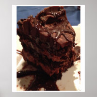 Poster de bolo de chocolate