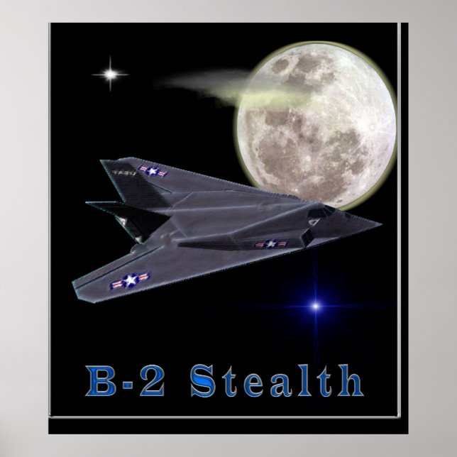 poster de bombardeiro furtivo b-2 (Frente)