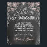 Poster de Booth de Casamento Rosa Antiquado Chalkb<br><div class="desc">Chá de panela Floral Cor-de-Chalkboard Antique Pink - conselho preto texturizado com giz aparecendo no texto - para este casual,  mas tendencioso,  casamento de na moda Chalkboard para um formal,  mas casual,  chic mas country - excelente para o antigo casamento romântico.</div>
