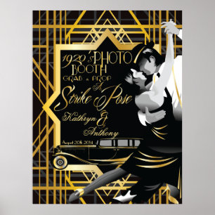Poster de Booth Fotográfico de Estilo Gatsby de V