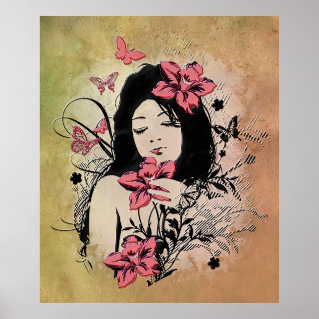 Poster de borboleta 3 (Frente)