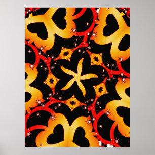 Poster de borboleta abstrato