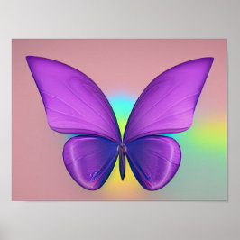Poster de borboleta colorida