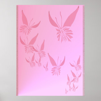 Poster de Borboleta Rosa Suave