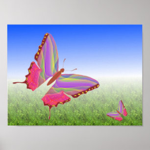 Poster de borboleta única