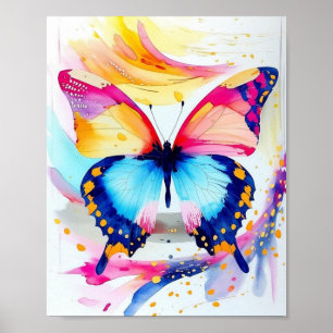 Poster de Borboleta Vibrante - Abertura Artística 