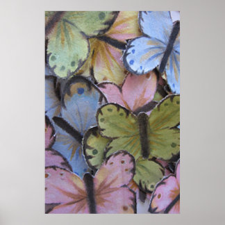 Poster de Borboletas de Papel